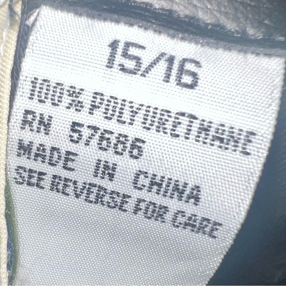 NWT BLACK FAUX LEATHER SHORTS OVERALLS / ROMPER - Picture 9 of 11